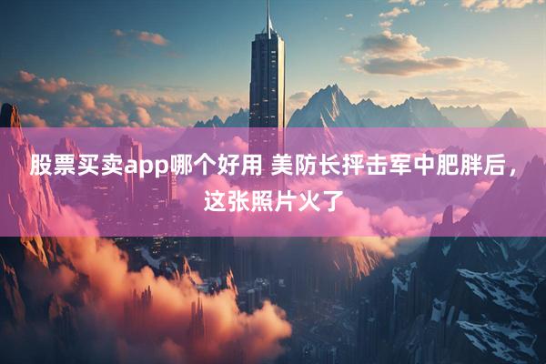 股票买卖app哪个好用 美防长抨击军中肥胖后，这张照片火了